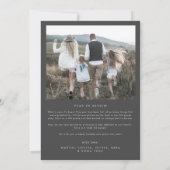 Moderne Arch | Grauwe nieuwjaars fotocollage Feestdagenkaart (Achterkant)