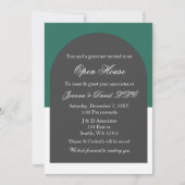 Moderne Arch Green Business Corporate Party Kaart (Voorkant)