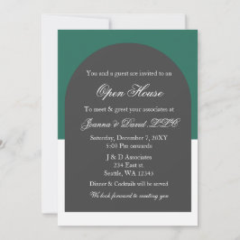 Moderne Arch Green Business Corporate Party Kaart