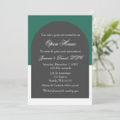 Moderne Arch Green Business Corporate Party Kaart (Staand voorkant)