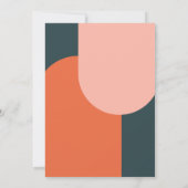 Moderne Arch Groovy Retro Weddenschap Foto Kaart (Achterkant)