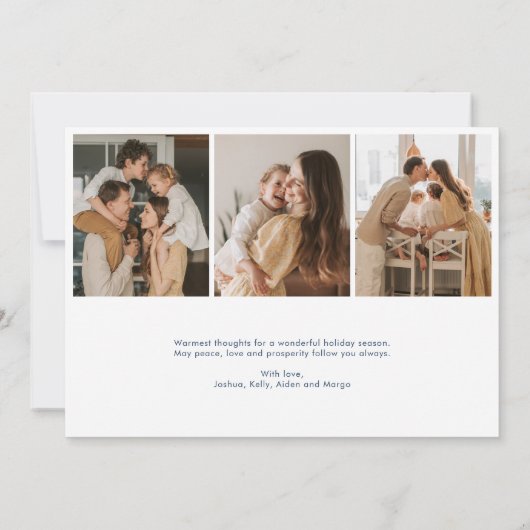 Moderne Arch Hanukkah Foto Vakantiekaart Kaart (Achterkant)