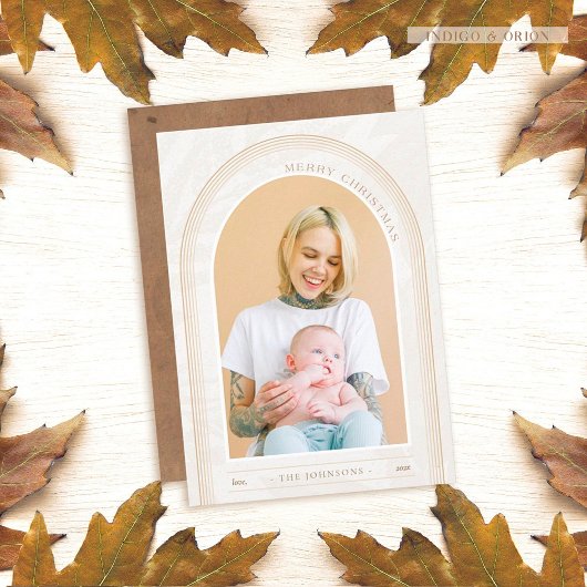 Moderne Arch-Kaart voor kerstfoto's