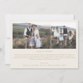 Moderne Arch | Kerst van de Cream Multi-Fotoserie Feestdagenkaart (Achterkant)