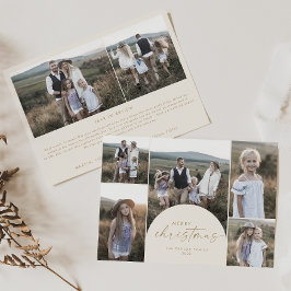 Moderne Arch | Kerst van de Cream Multi-Fotoserie Feestdagenkaart