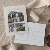 Moderne Arch | Kerst van de Cream Photo Collage Feestdagenkaart