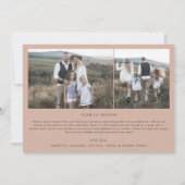 Moderne Arch | Kerst van de zalm Multi-Fotoserie Feestdagenkaart (Achterkant)