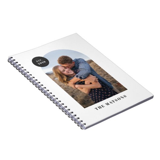 Moderne Arch Lijst Custom Photo Journal - zwart Notitieboek (Rechterzijde)