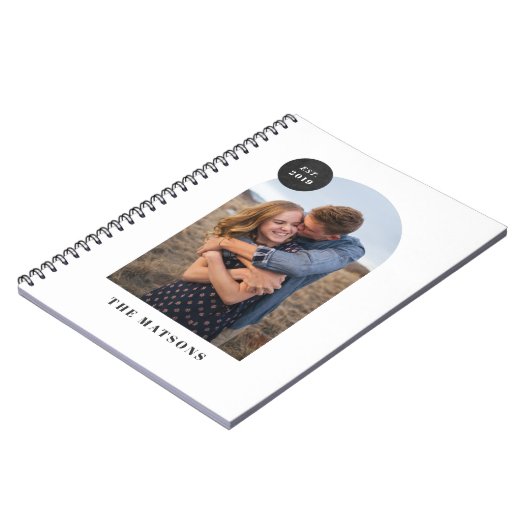 Moderne Arch Lijst Custom Photo Journal - zwart Notitieboek (Linkerzijde)