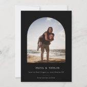 Moderne Arch Lijst flat, sla de Datum fotokaart op Save The Date (Voorkant)