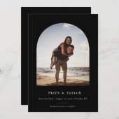 Moderne Arch Lijst flat, sla de Datum fotokaart op Save The Date (Voorkant / Achterkant)