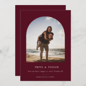 Moderne Arch Lijst flat, sla de Datum fotokaart op Save The Date (Voorkant / Achterkant)