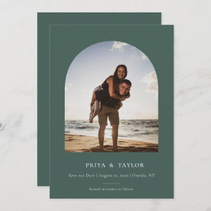 Moderne Arch Lijst flat, sla de Datum fotokaart op Save The Date