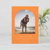 Moderne Arch Lijst flat, sla de Datum fotokaart op Save The Date (Staand voorkant)