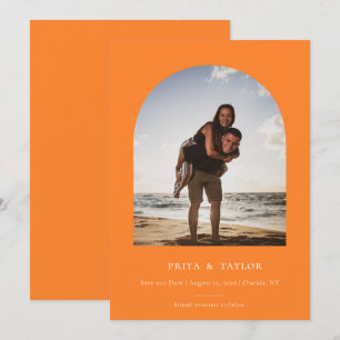 Moderne Arch Lijst flat, sla de Datum fotokaart op Save The Date