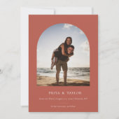 Moderne Arch Lijst flat, sla de Datum fotokaart op Save The Date (Voorkant)