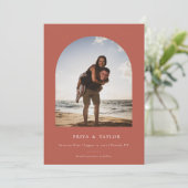 Moderne Arch Lijst flat, sla de Datum fotokaart op Save The Date (Staand voorkant)