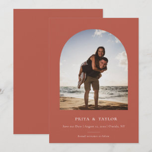 Moderne Arch Lijst flat, sla de Datum fotokaart op Save The Date