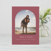 Moderne Arch Lijst flat, sla de Datum fotokaart op Save The Date (Staand voorkant)