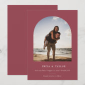 Moderne Arch Lijst flat, sla de Datum fotokaart op Save The Date (Voorkant / Achterkant)