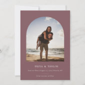 Moderne Arch Lijst flat, sla de Datum fotokaart op Save The Date (Voorkant)