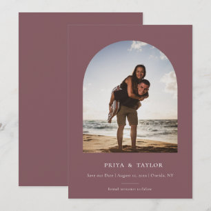 Moderne Arch Lijst flat, sla de Datum fotokaart op Save The Date
