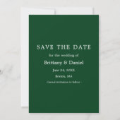 Moderne Arch Lijst Foto groen Save The Date (Achterkant)