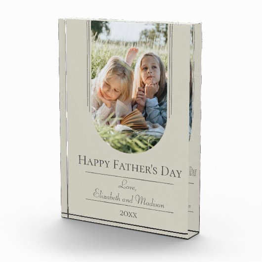 Moderne Arch Lijst Foto Vaderdag | Beige (Rechts)