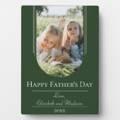 Moderne Arch Lijst Foto Vaderdag | Emerald Fotoplaat (voorkant)