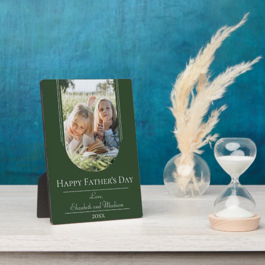 Moderne Arch Lijst Foto Vaderdag | Emerald Fotoplaat (Zijkant)