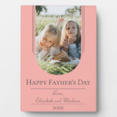 Moderne Arch Lijst Foto Vaderdag | Koraal Fotoplaat (voorkant)