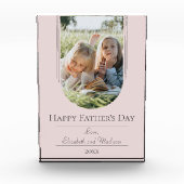 Moderne Arch Lijst Foto Vaderdag | Roze (Voorkant)