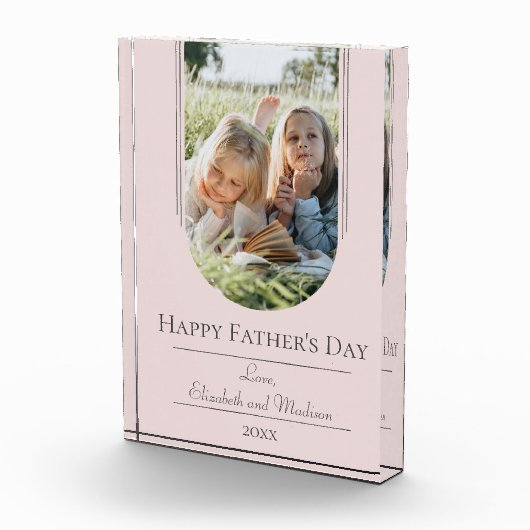 Moderne Arch Lijst Foto Vaderdag | Roze (Rechts)