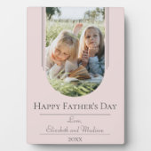 Moderne Arch Lijst Foto Vaderdag | Roze Fotoplaat (voorkant)