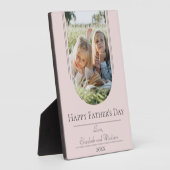 Moderne Arch Lijst Foto Vaderdag | Roze Fotoplaat (Zijkant)