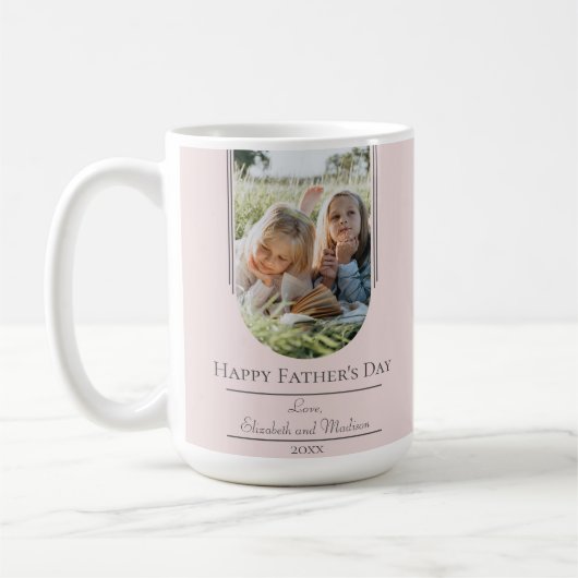 Moderne Arch Lijst Foto Vaderdag | Roze Koffiemok (Links)