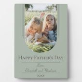 Moderne Arch Lijst Foto Vaderdag | Sage Green Fotoplaat (voorkant)