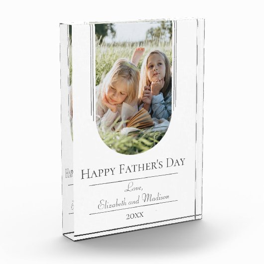 Moderne Arch Lijst Foto Vaderdag | wit (Links)