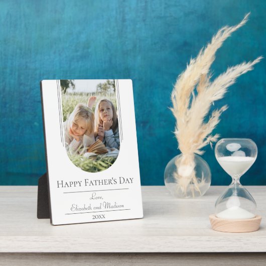 Moderne Arch Lijst Foto Vaderdag | wit Fotoplaat (Zijkant)