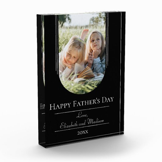 Moderne Arch Lijst Foto Vaderdag | Zwart (Links)