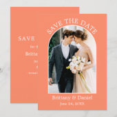 Moderne Arch Lijst Fotokoraal Save The Date (Voorkant / Achterkant)