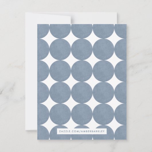 Moderne Arch Lijst Stationery Note Kaart - blauw (Achterkant)