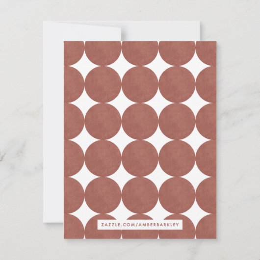 Moderne Arch Lijst Stationery Note Kaart - Rood (Achterkant)
