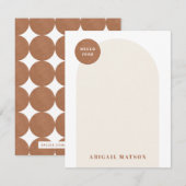 Moderne Arch Lijst Stationery Note Kaart - Tan (Voorkant / Achterkant)