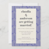 Moderne Arch Line Art | Periwinkle Couples Shower Kaart (Voorkant)