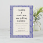 Moderne Arch Line Art | Periwinkle Couples Shower Kaart (Staand voorkant)