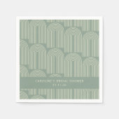Moderne Arch Line Art Sage Custom Vrijgezellenfees Servet (Voorkant)