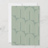 Moderne Arch Line Art | Sage Green Couples Shower Kaart (Achterkant)