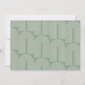 Moderne Arch Line Art Sage Green Photo Wedding Save The Date (Achterkant)