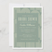 Moderne Arch Line Art Sage Green Vrijgezellenfeest Kaart (Voorkant)